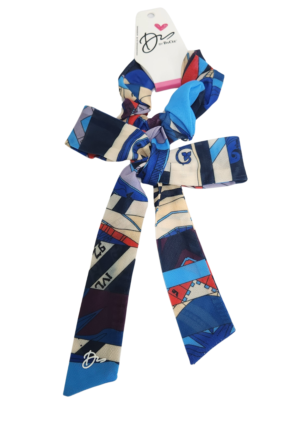 Pucci Inspired Mesh Large Bow Scrunchy