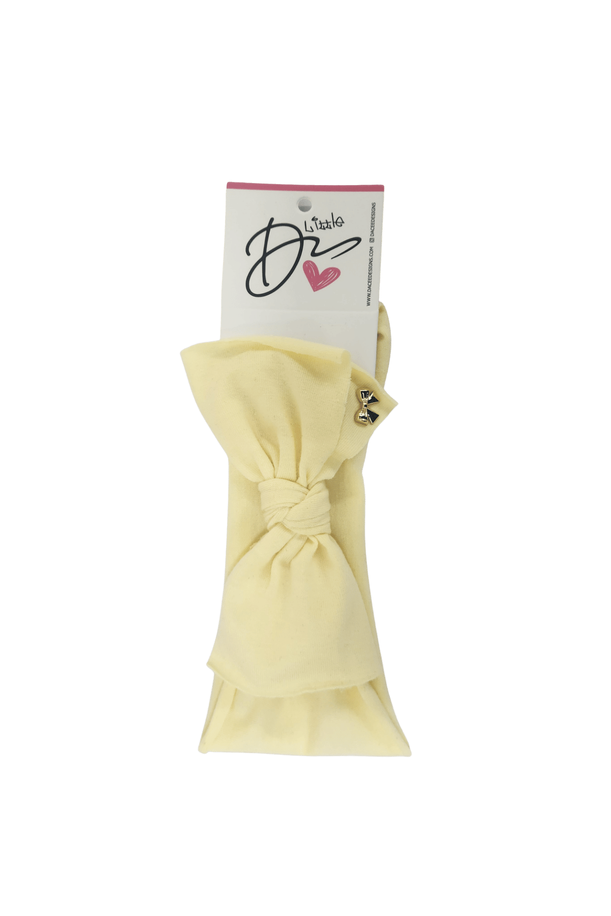 Cotton Gold Bow Baby Headband