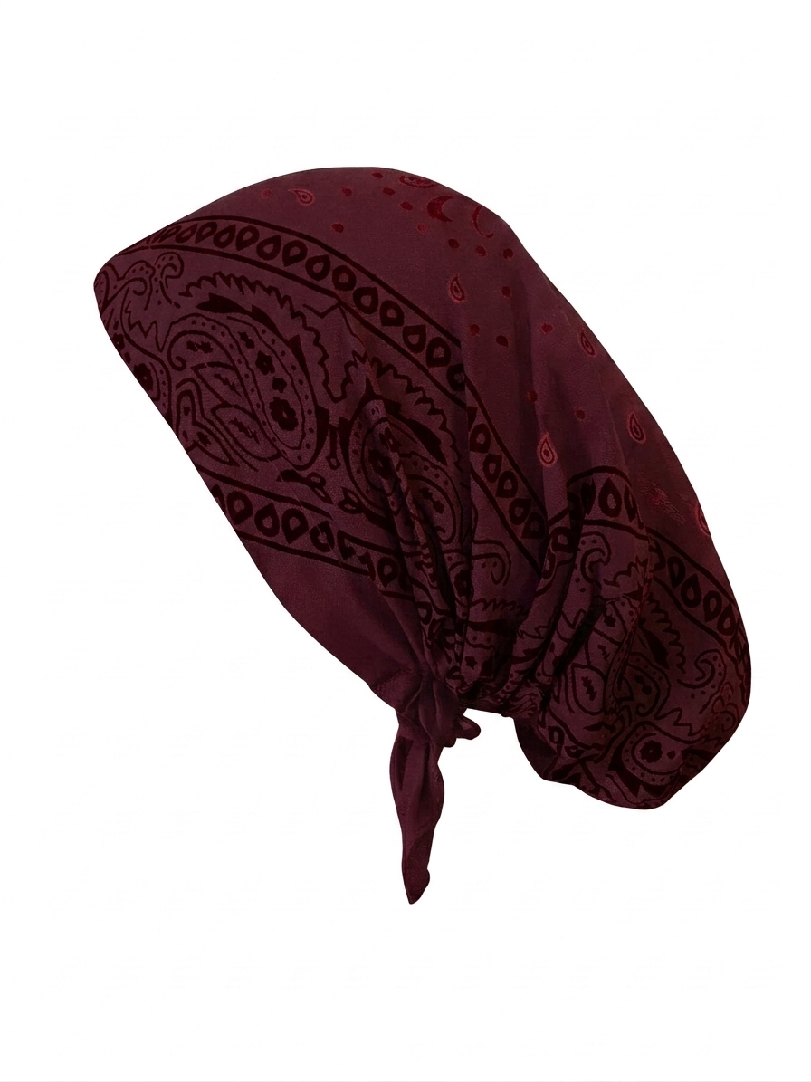 Bandana Print Collection Burgundy/Black
