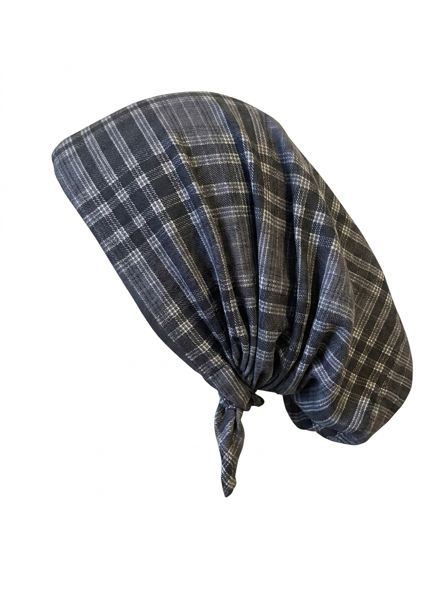 Plaid Bandana Black/Grey