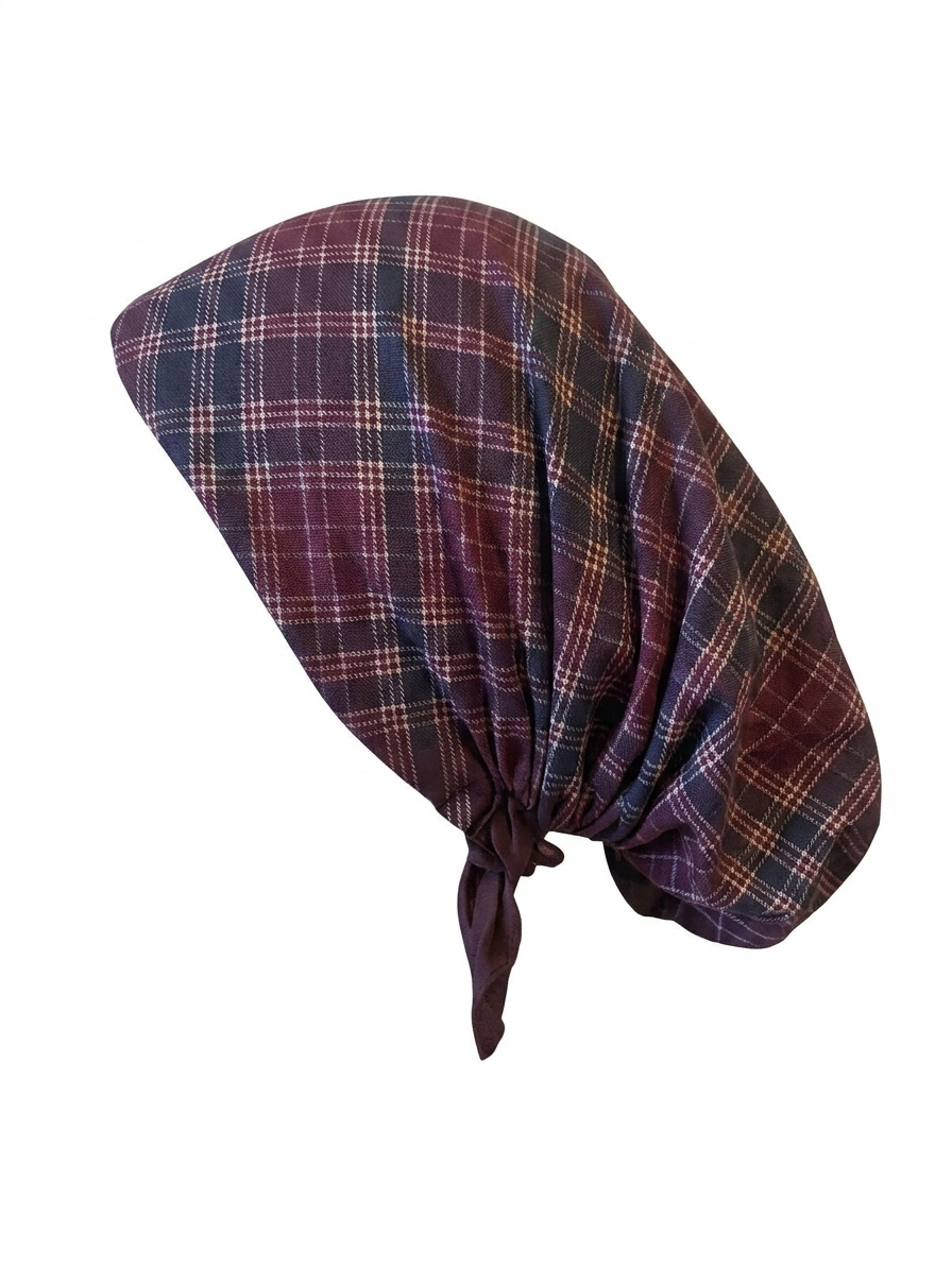 Plaid Bandana Navy/Burgundy