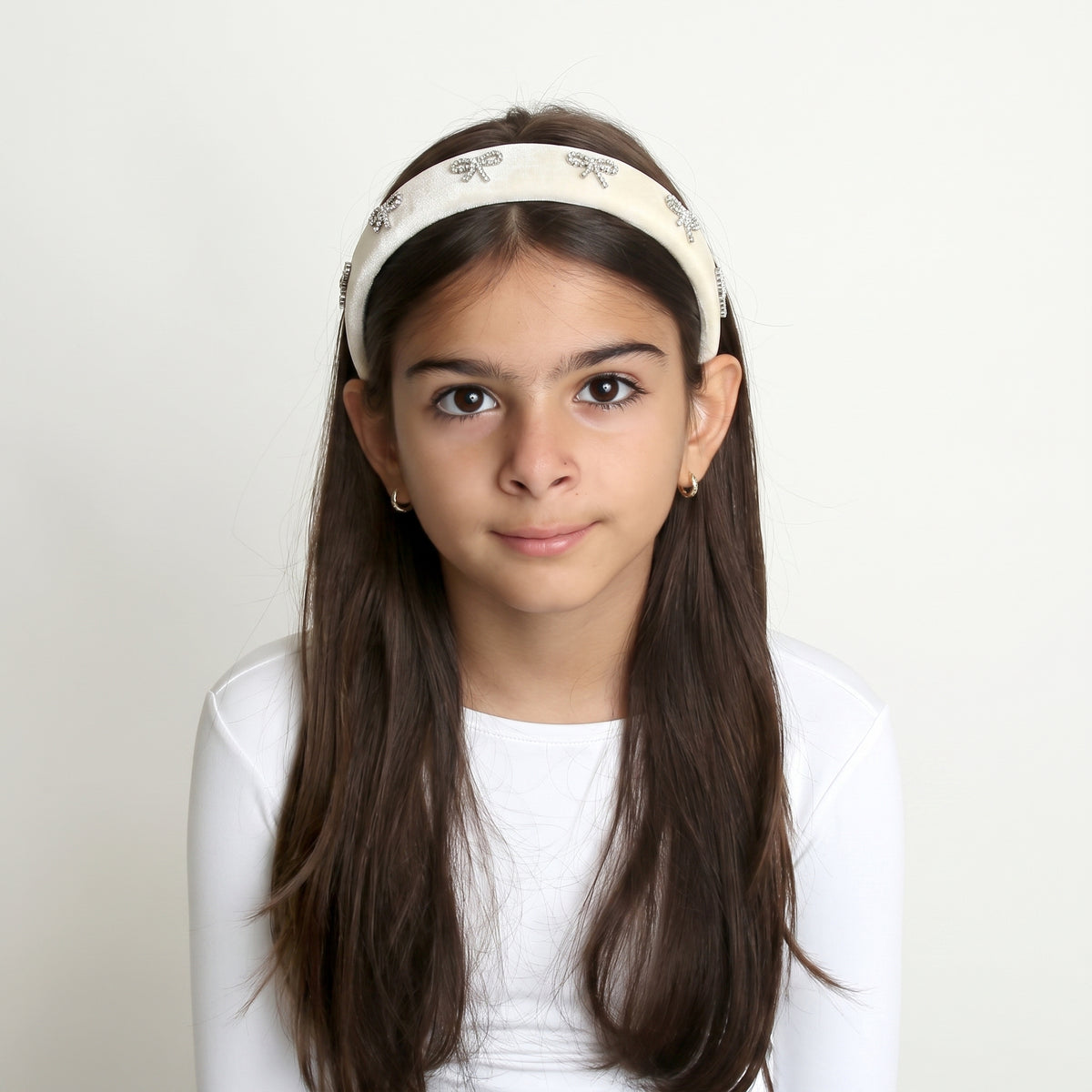 Pearl Bows Headband Ivory