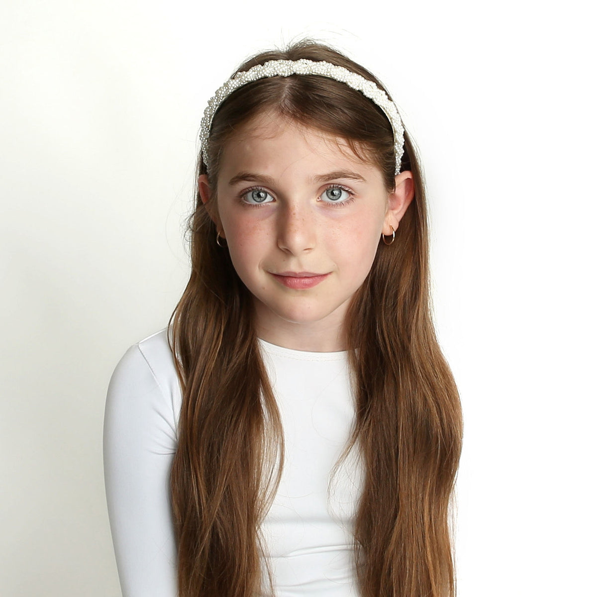 Colored Pearls Headband Ivory