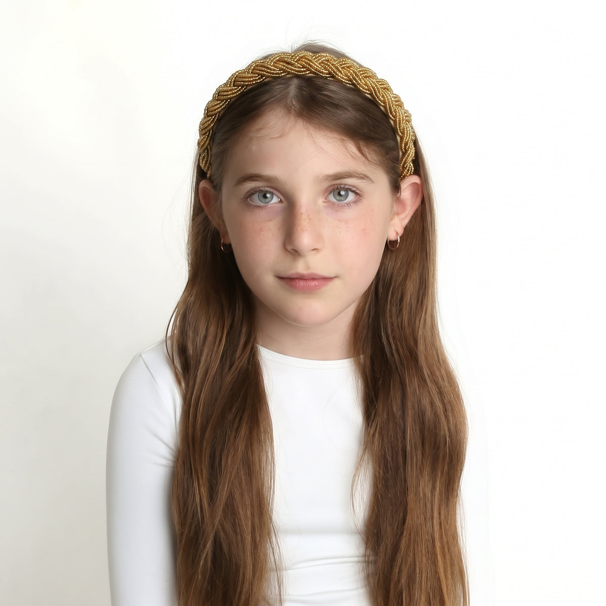 Colored Pearls Headband Gold