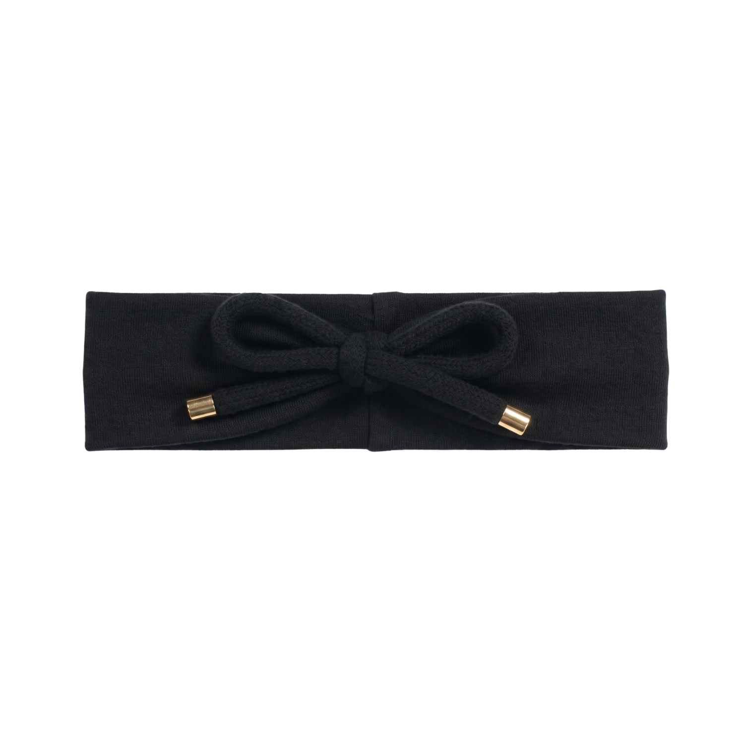 Metal Tabs Bow Baby Headband Black