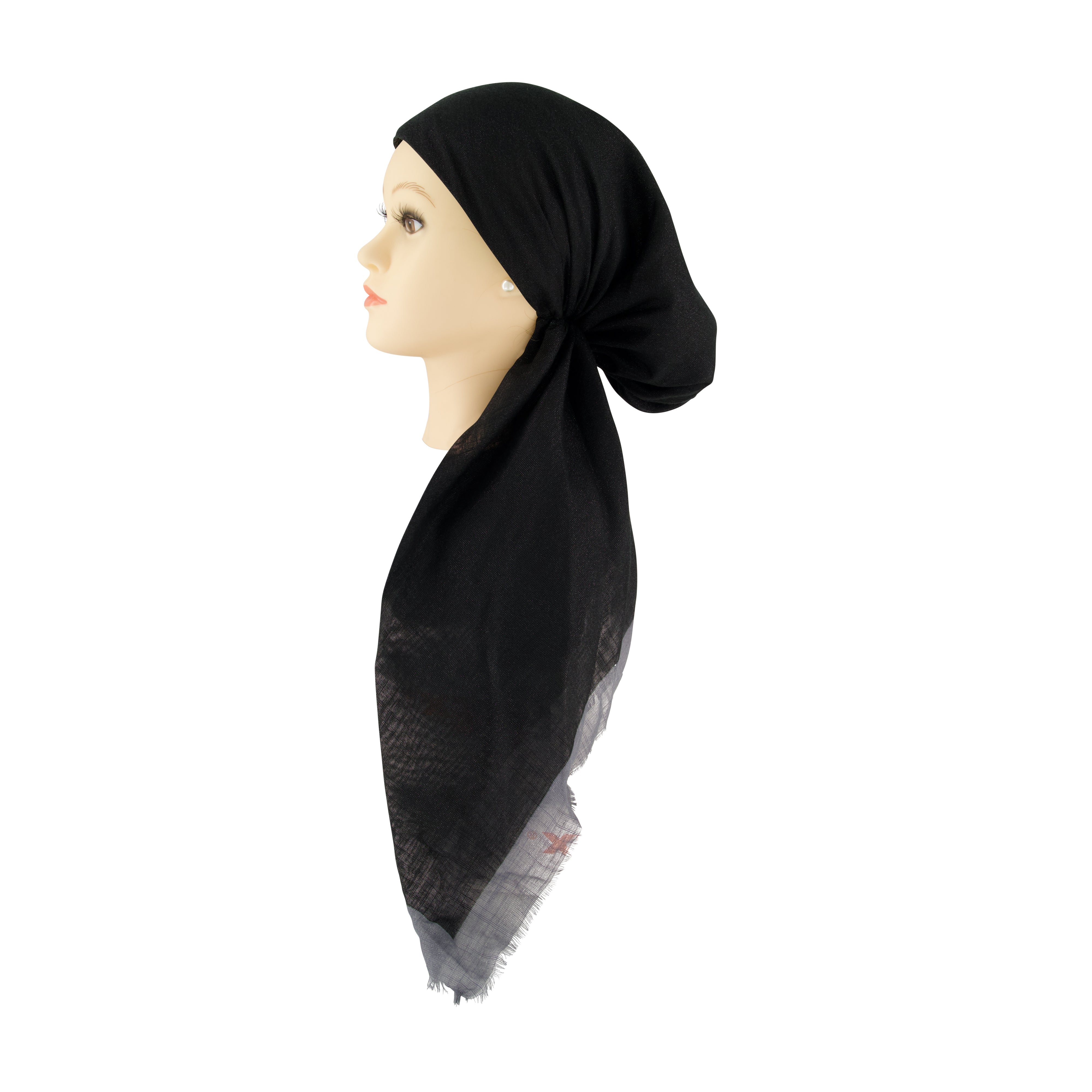 Solid with Border Headscarf