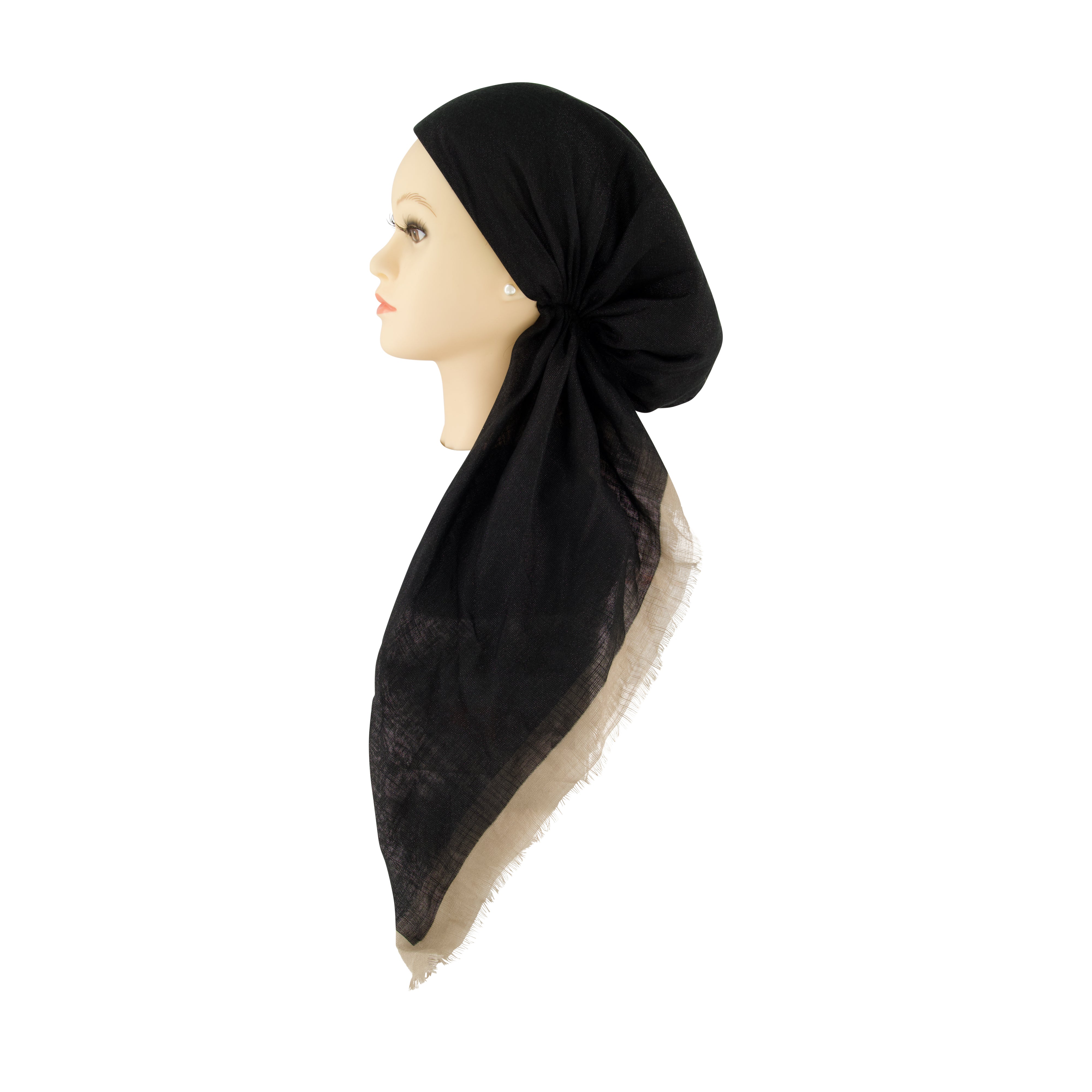Solid with Border Headscarf