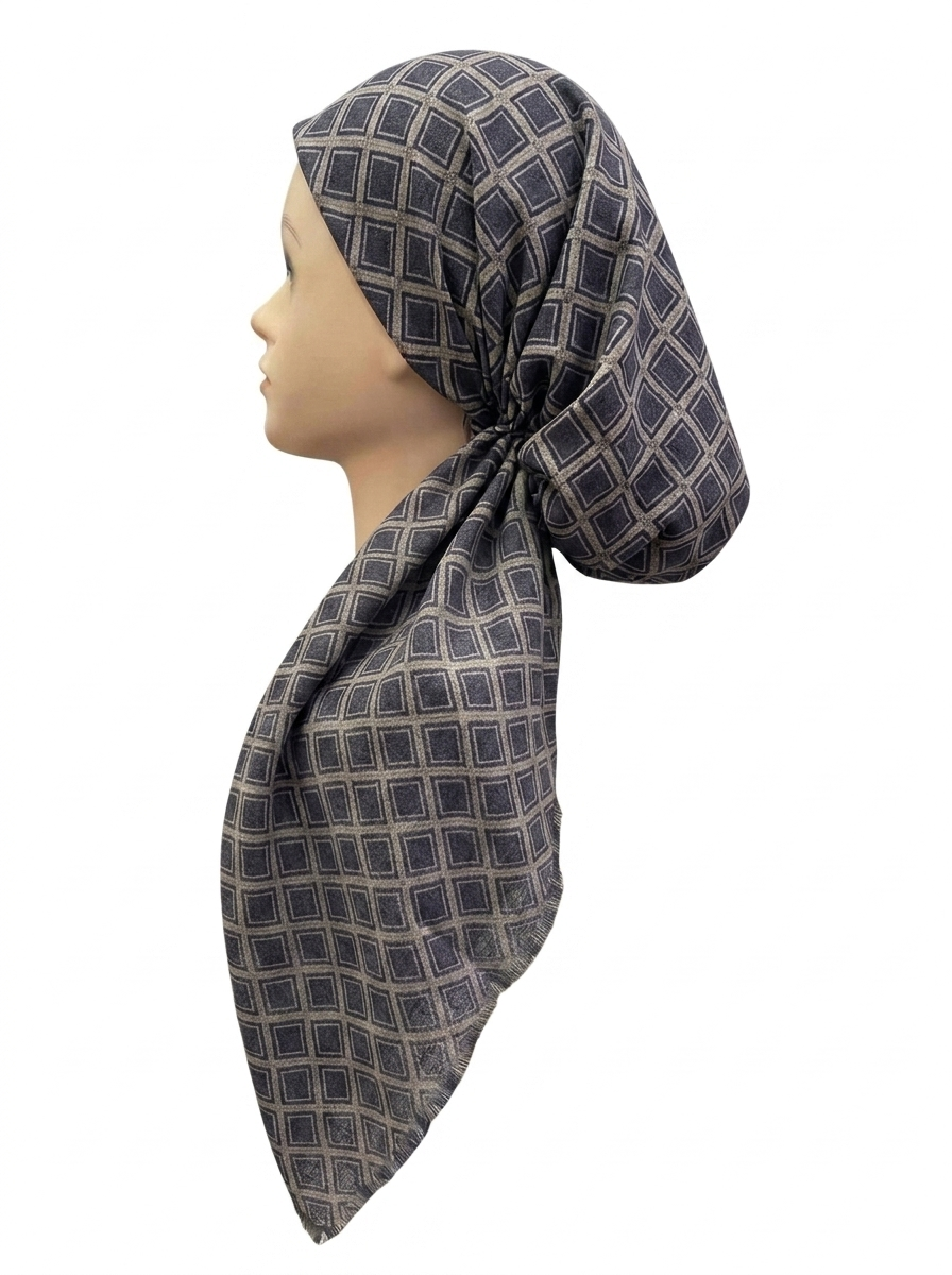 Diamond Headscarf Grey