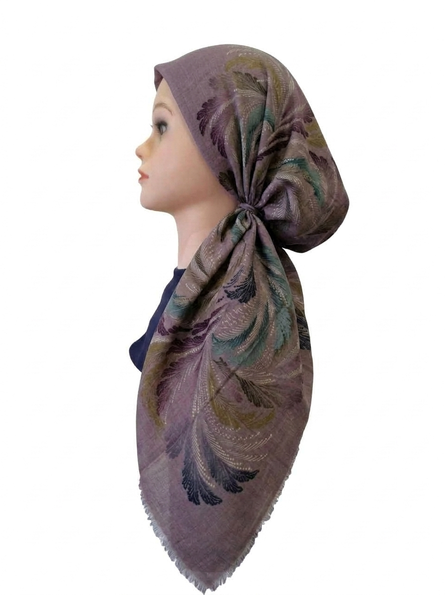 Leaves Headscarf Mauve