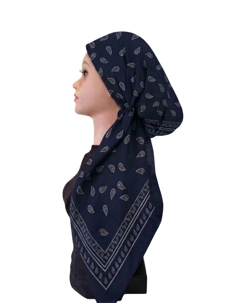 Paisley Headscarf Navy