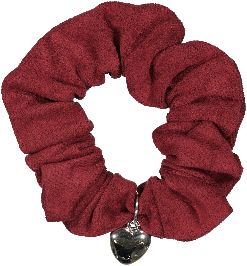 Heart Charm Scrunchy