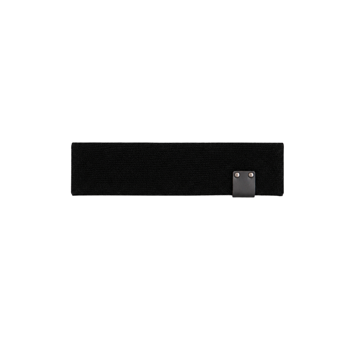 Leather Tab Headwrap Black