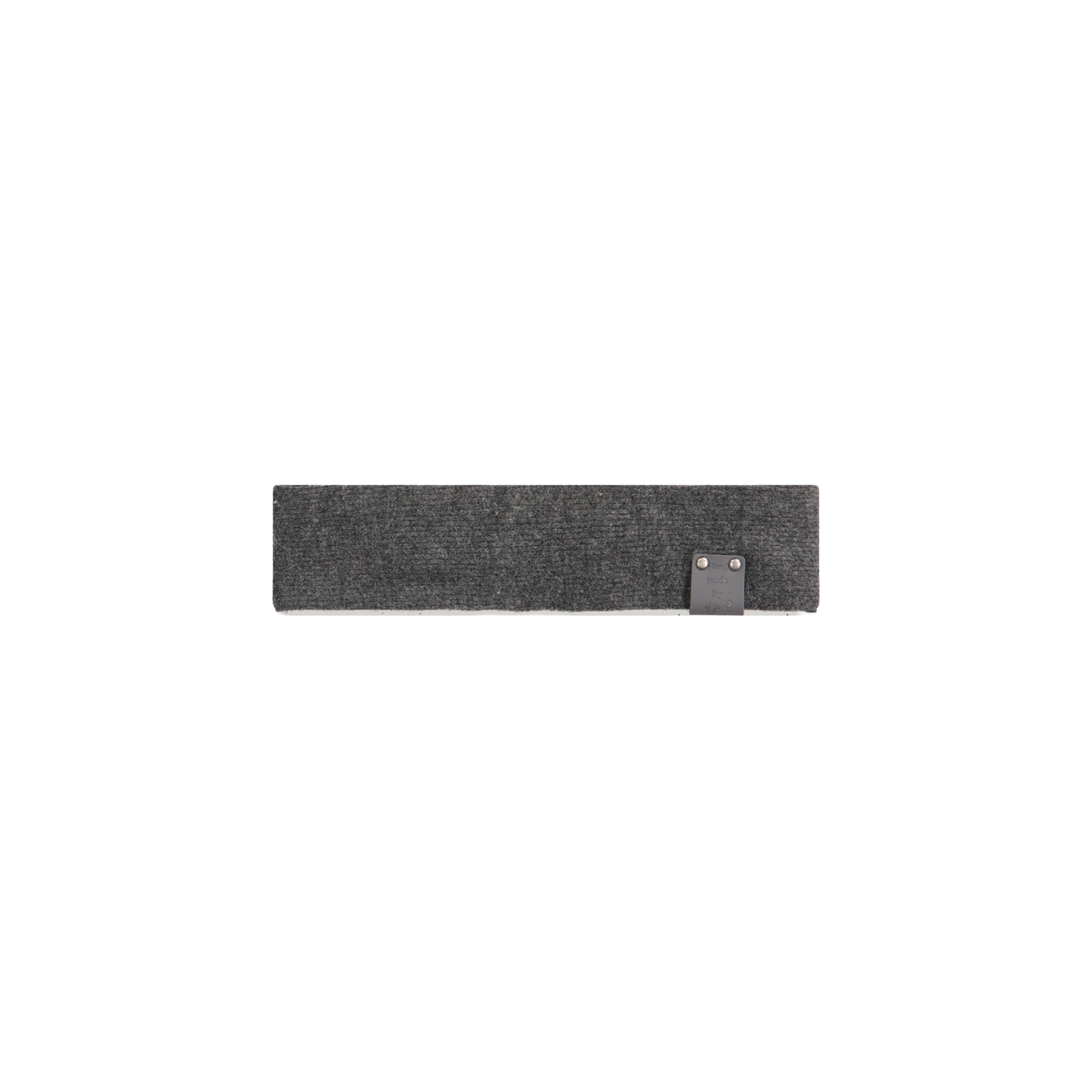 Leather Tab Headwrap Grey