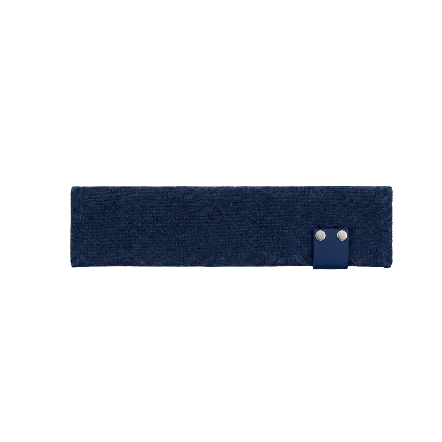 Leather Tab Headwrap Navy