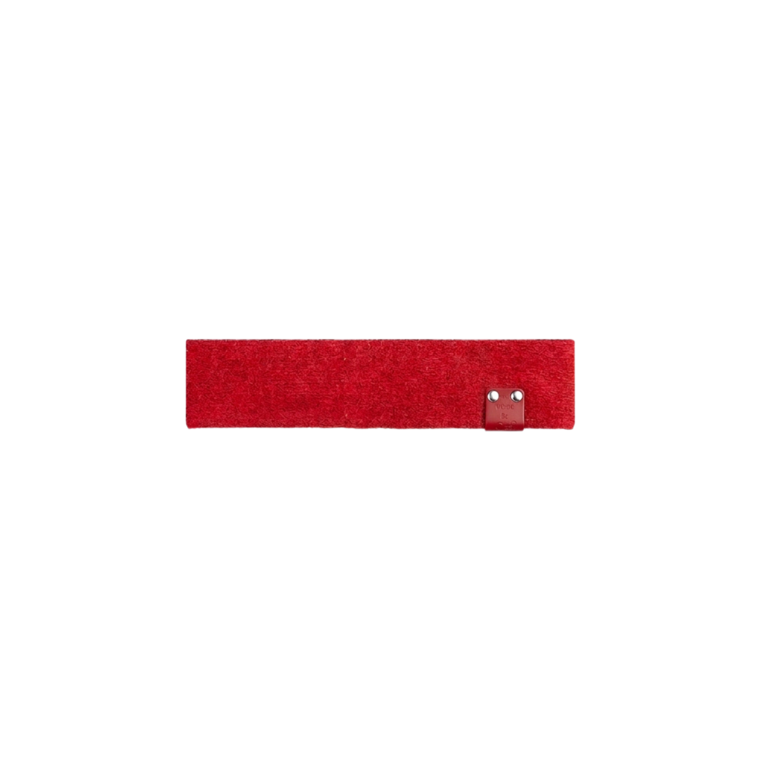 Leather Tab Headwrap Red