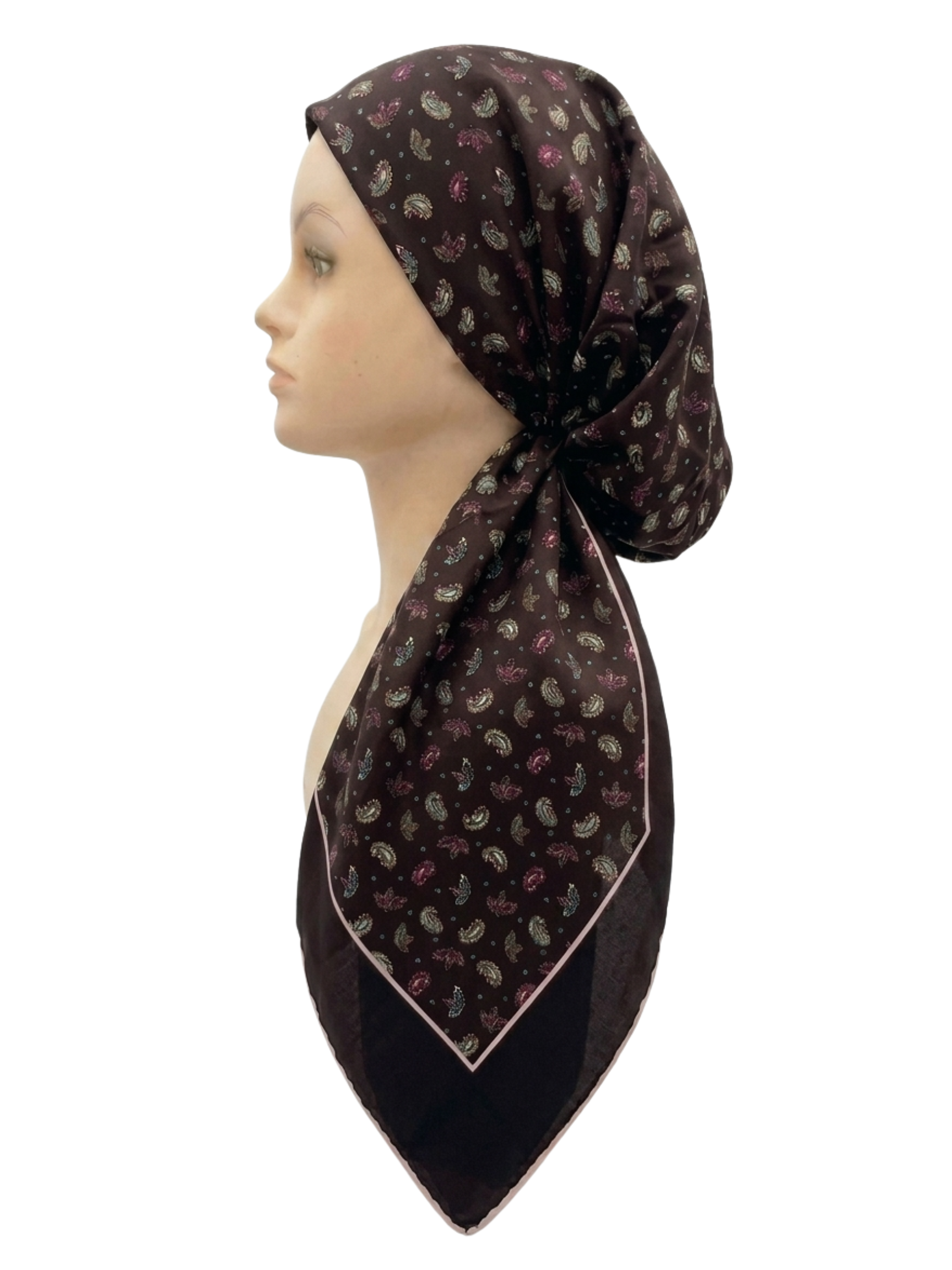 Scattered Flowers Headscarf Brown
