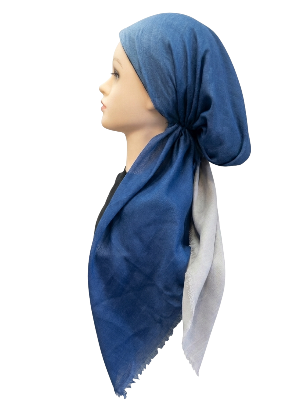 Ombre Headscarf Grey/Blue