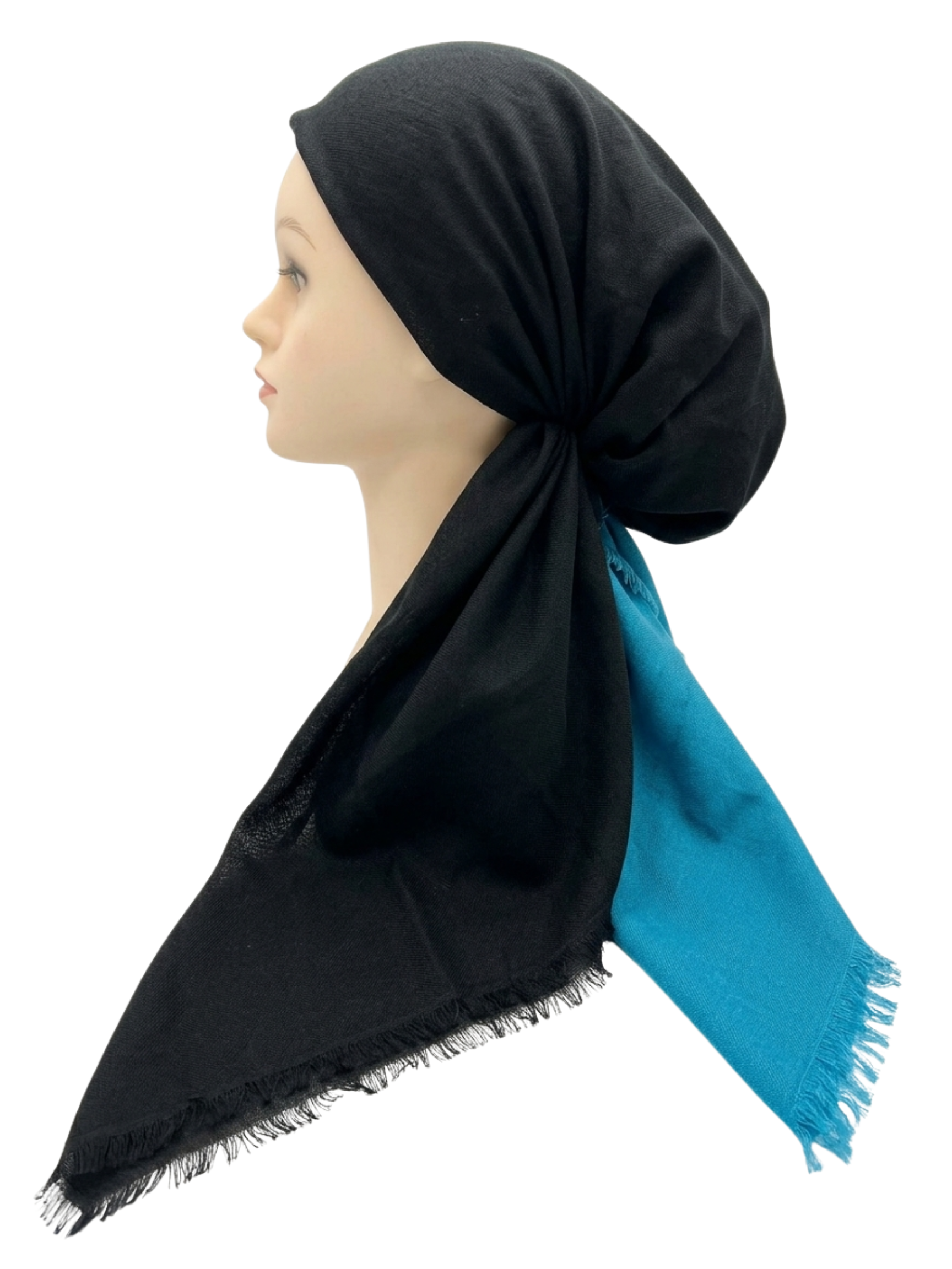 Ombre Headscarf Teal/Black