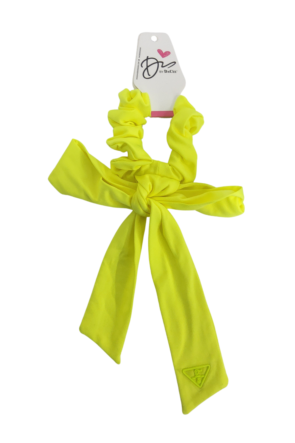 Sports Triangle Patch Large Bow Scrunchy