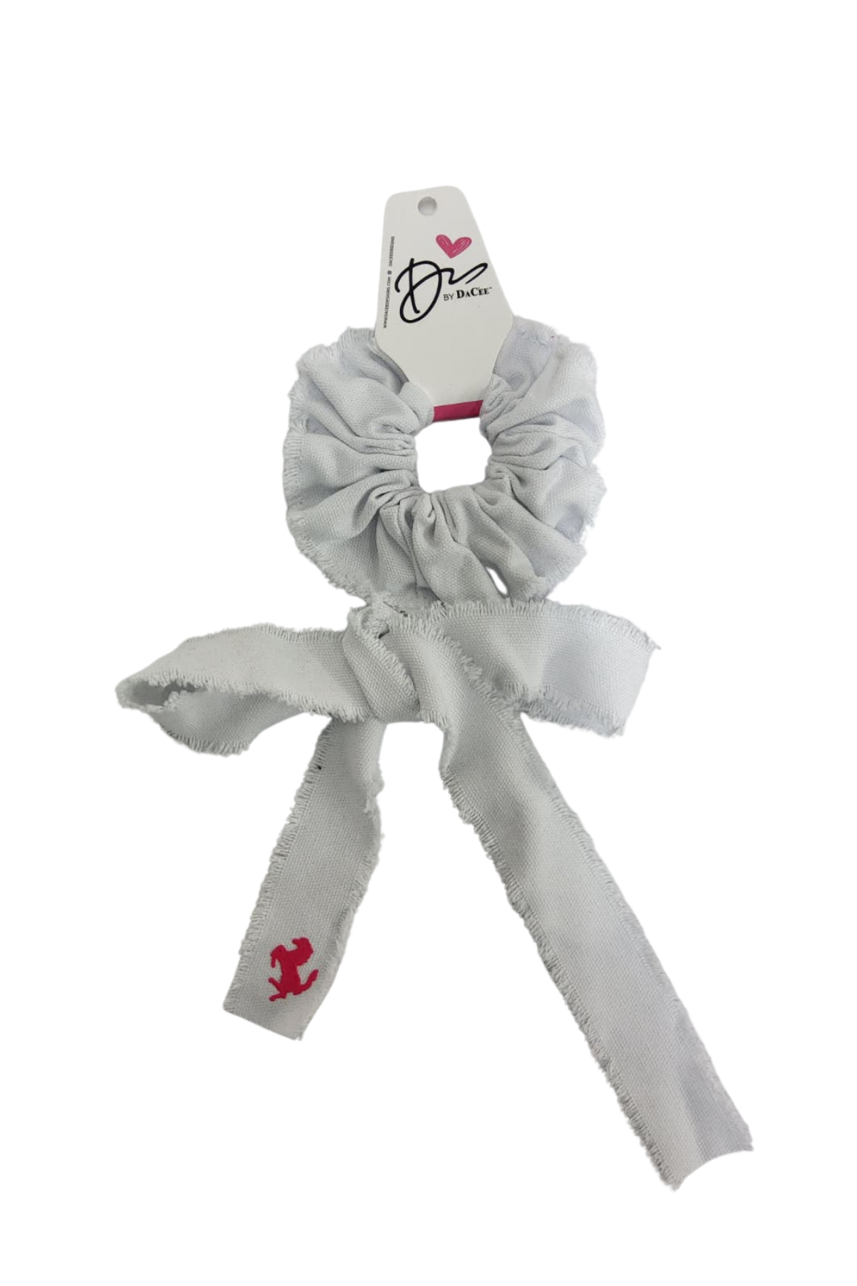 Horse Patch Denim Large Bow Scrunchy