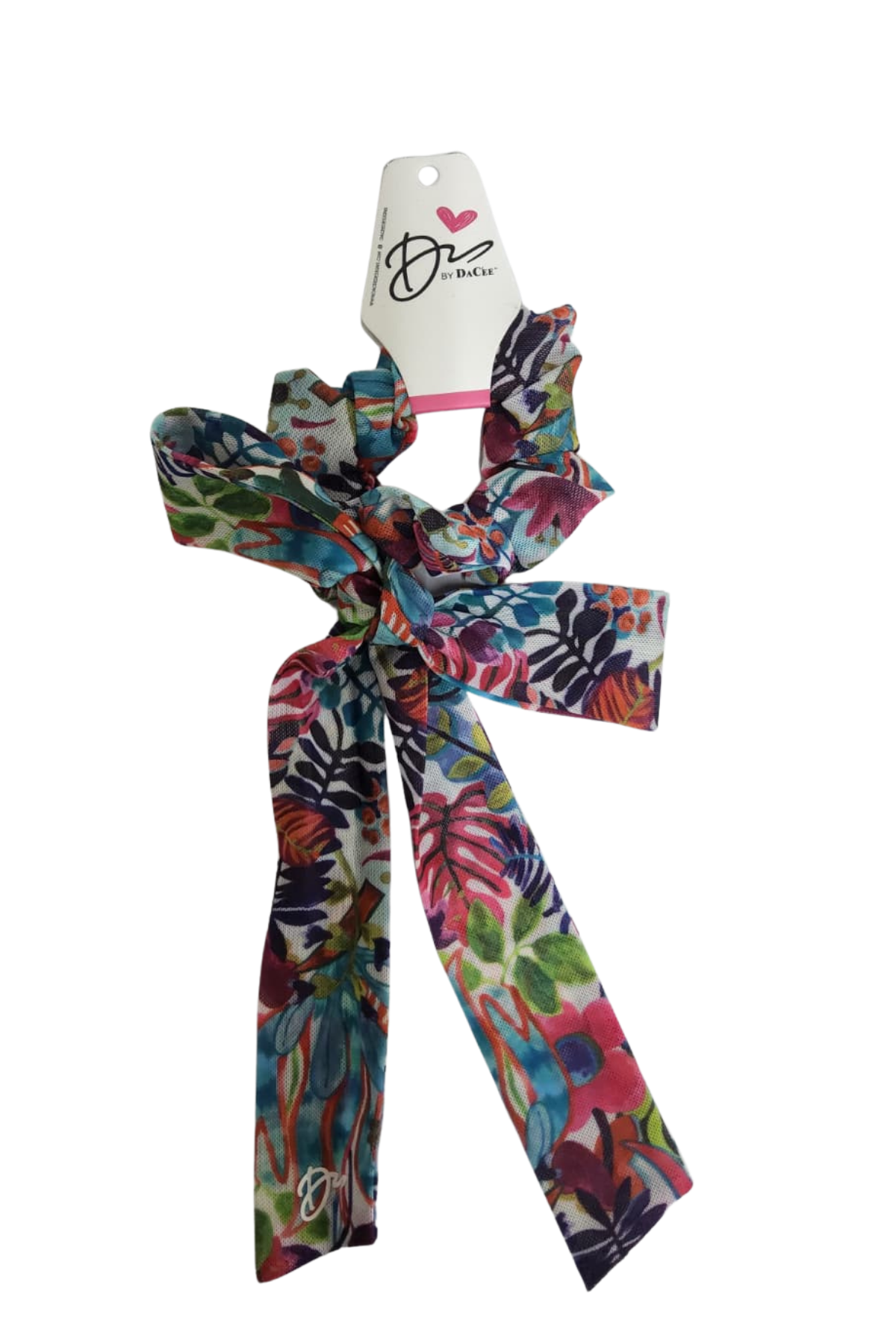 Pucci Inspired Mesh Large Bow Scrunchy