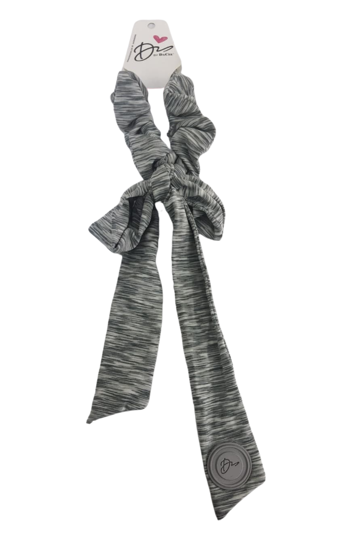 Heathered with Jelly Logo Large Bow Scrunchy