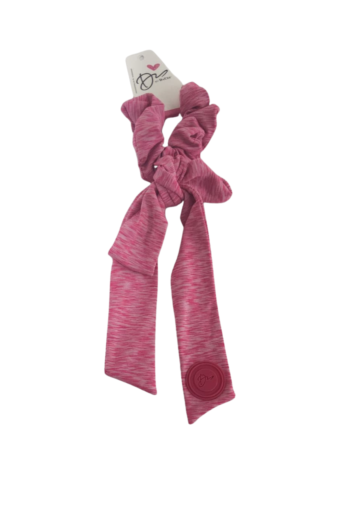 Heathered with Jelly Logo Large Bow Scrunchy