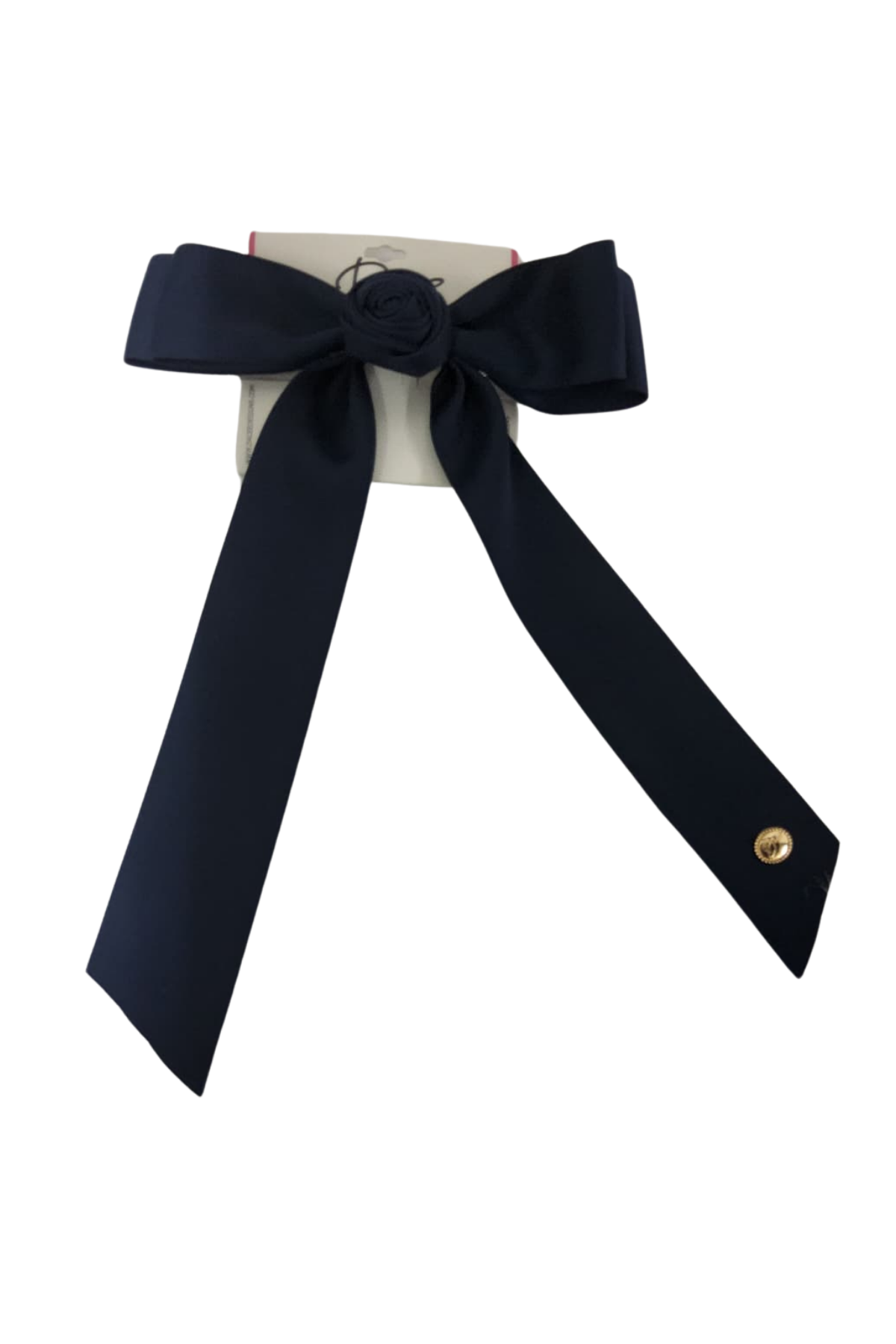 Satin Rose Bow Large Clip