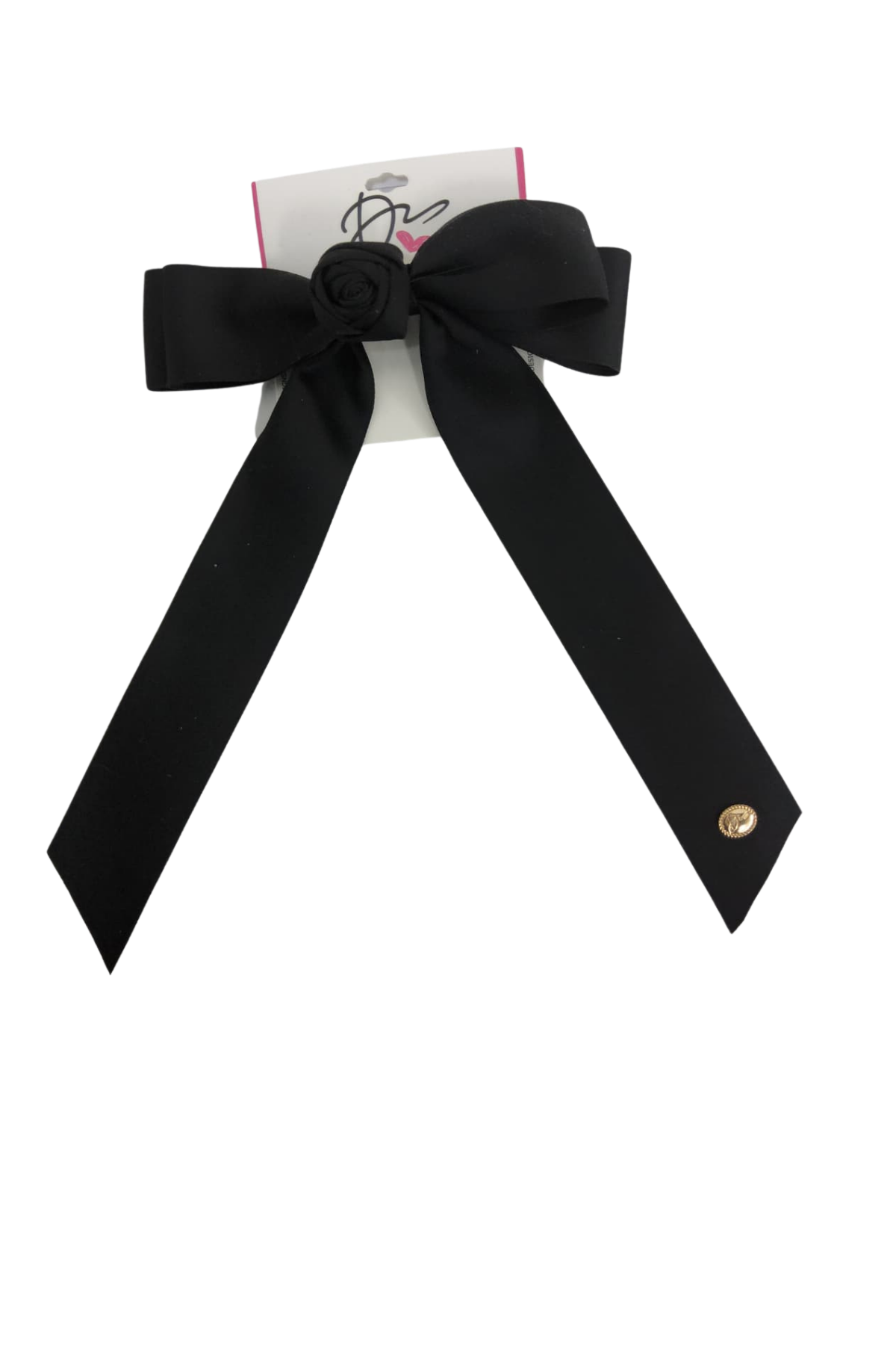 Satin Rose Bow Large Clip