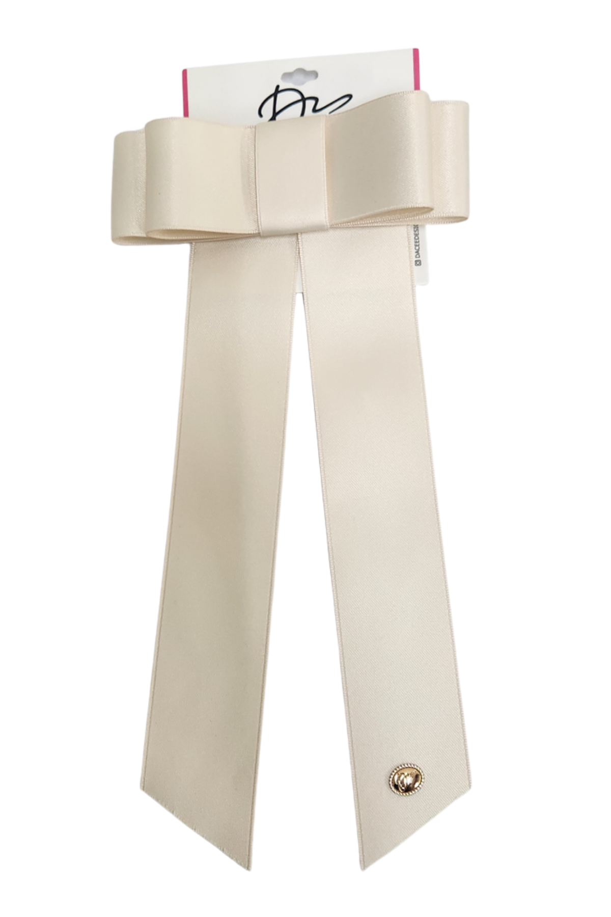 Satin Ribbon Double Bow Large Clip