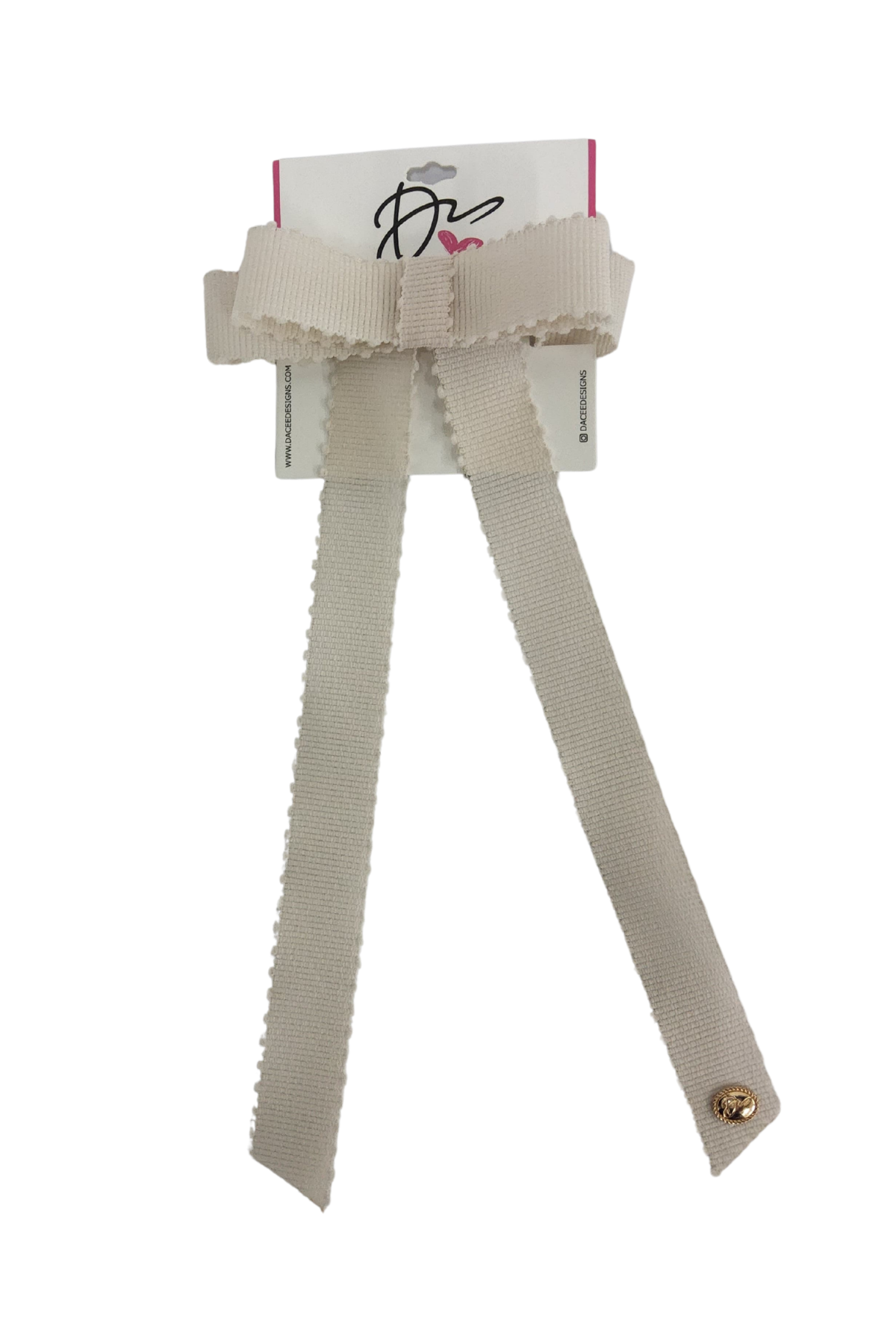 Picot Ribbon Bow Large Clip