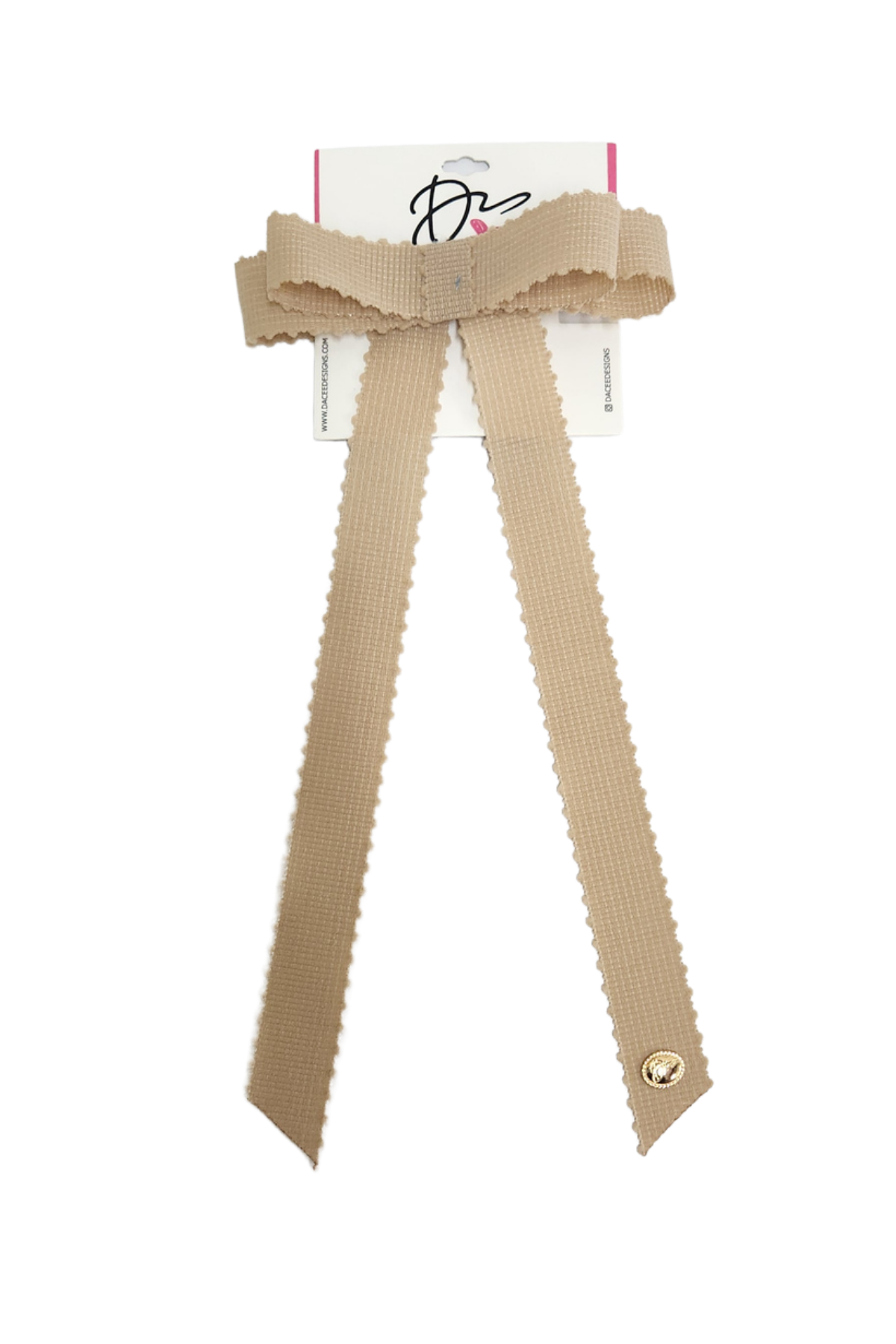 Picot Ribbon Bow Large Clip