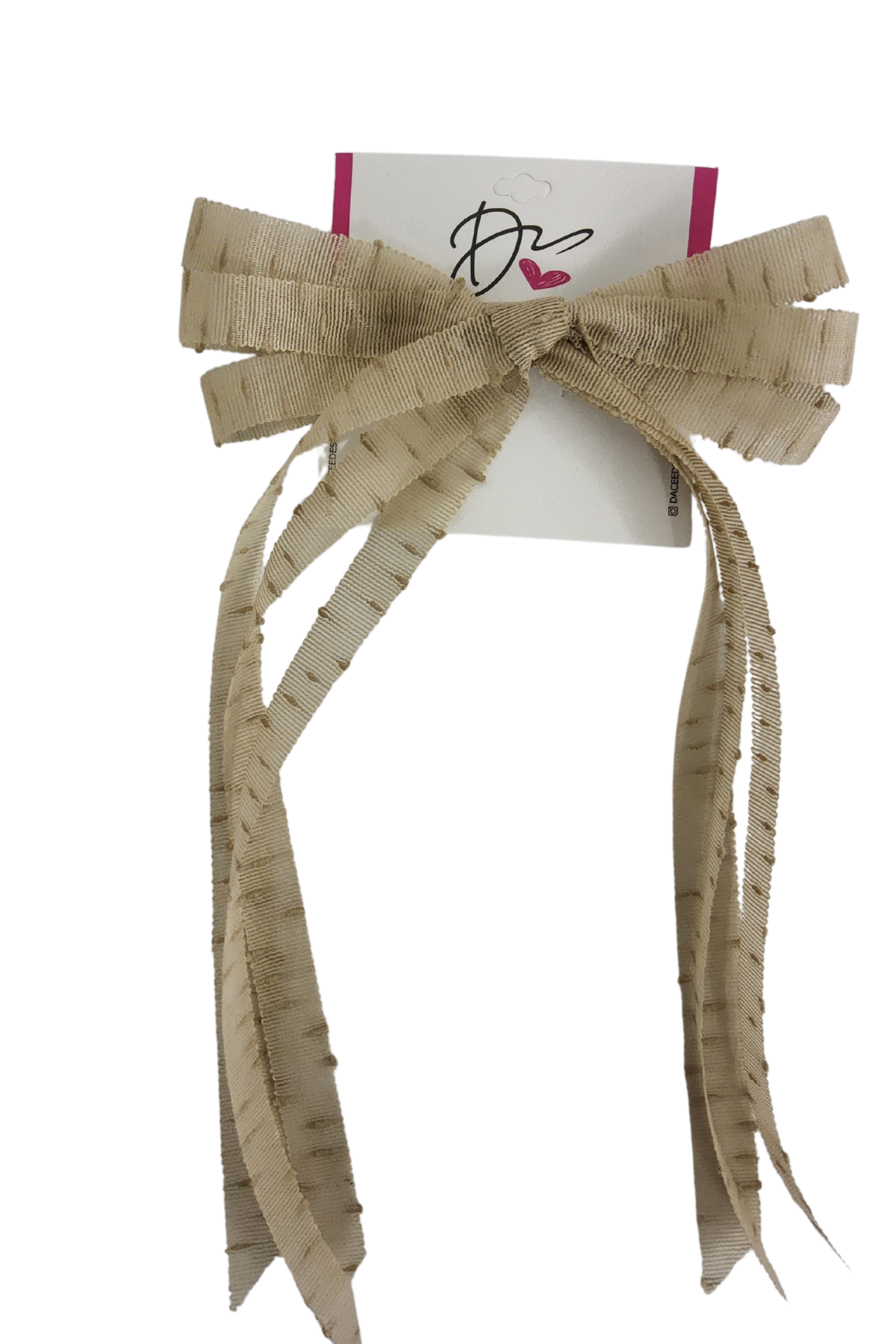 Speckled Ribbon Bow Large Clip