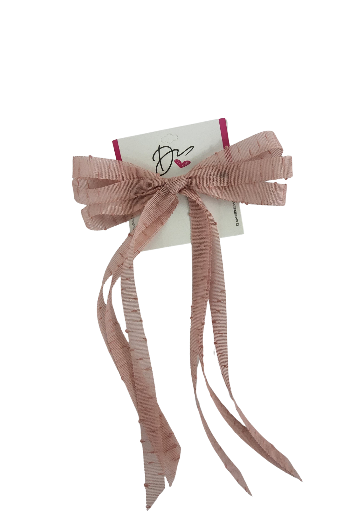 Speckled Ribbon Bow Large Clip