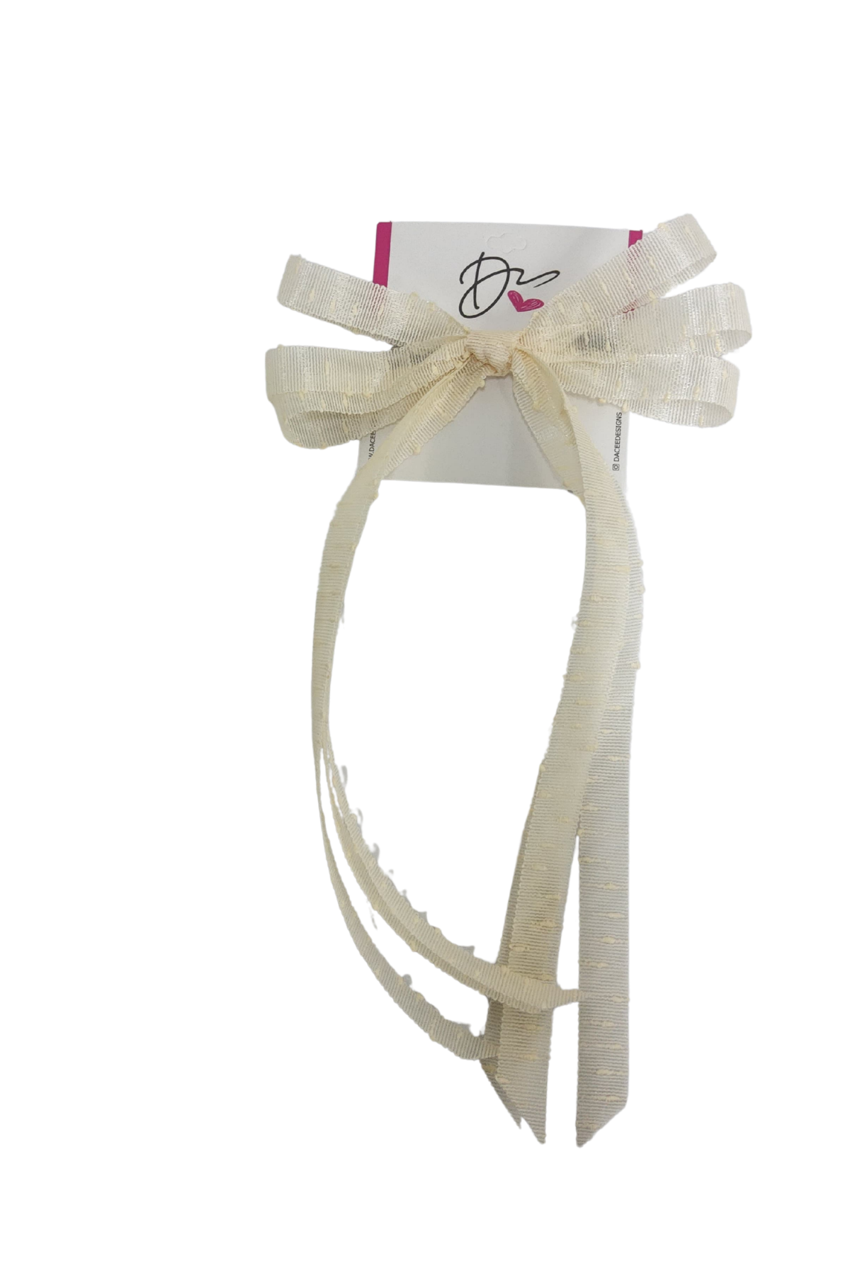 Speckled Ribbon Bow Large Clip
