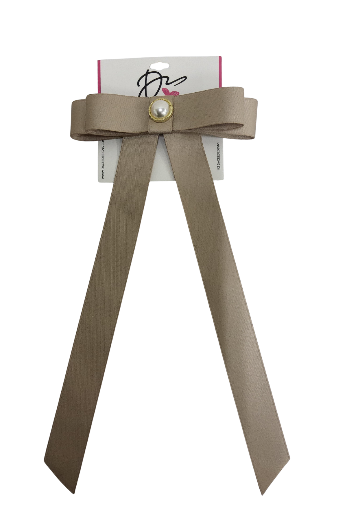 Pearl Rim Bow Large Clip