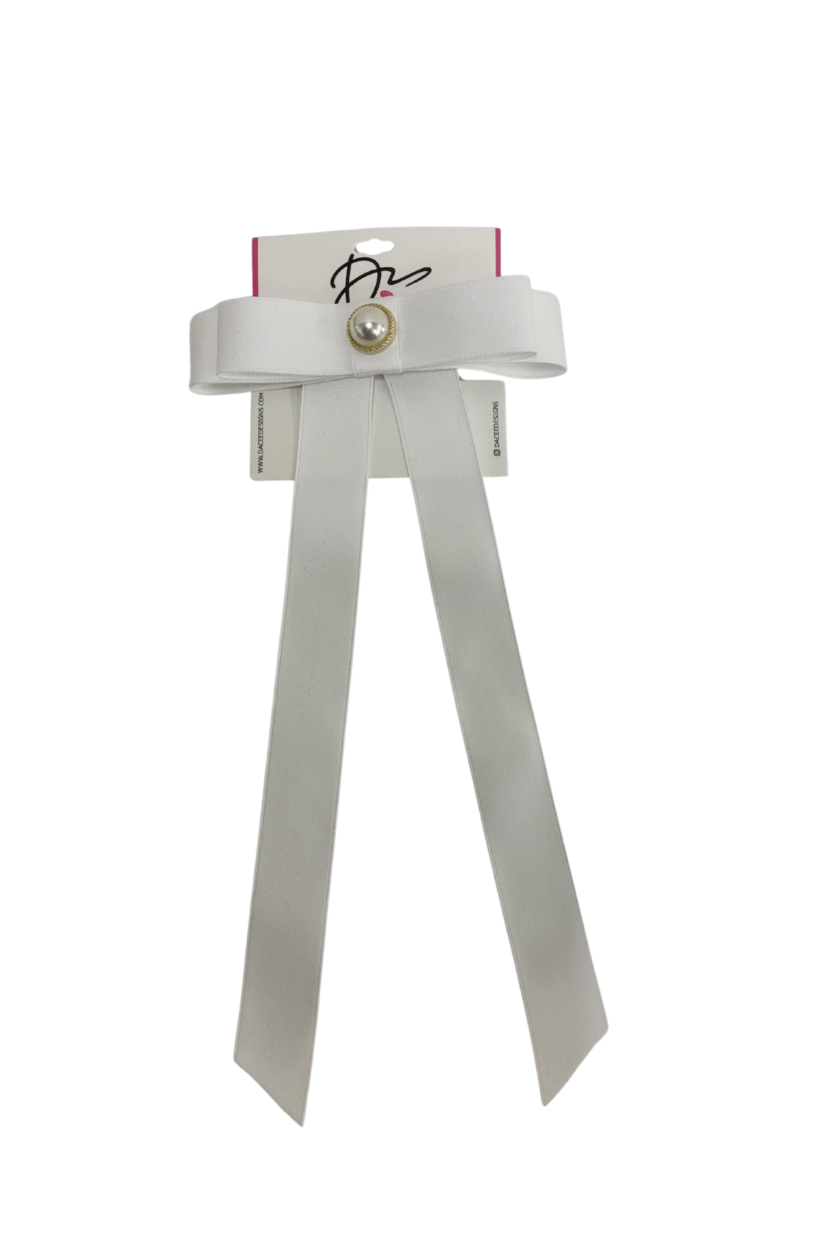 Pearl Rim Bow Large Clip