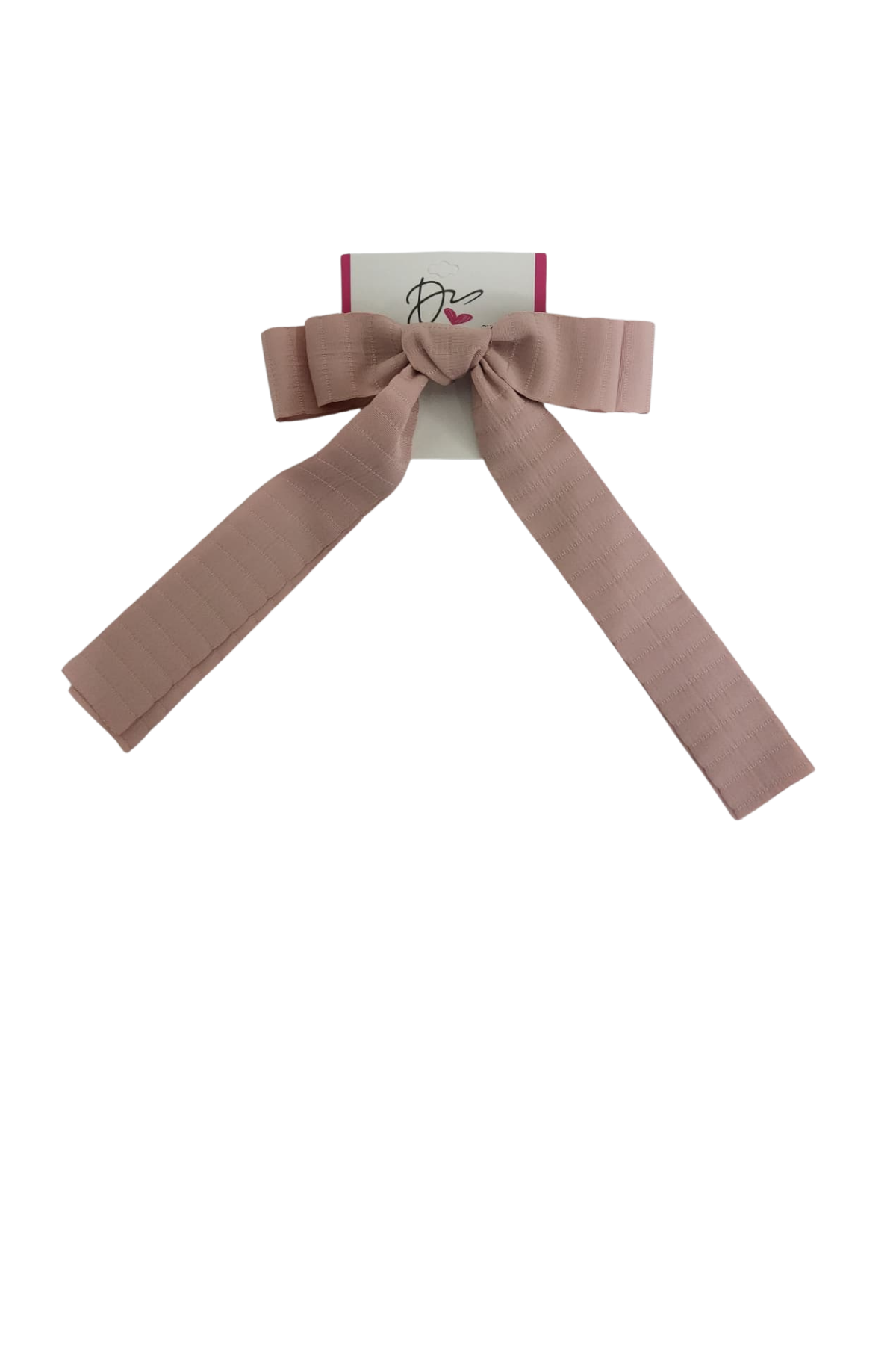 Grosgrain Striped Bow Large Clip