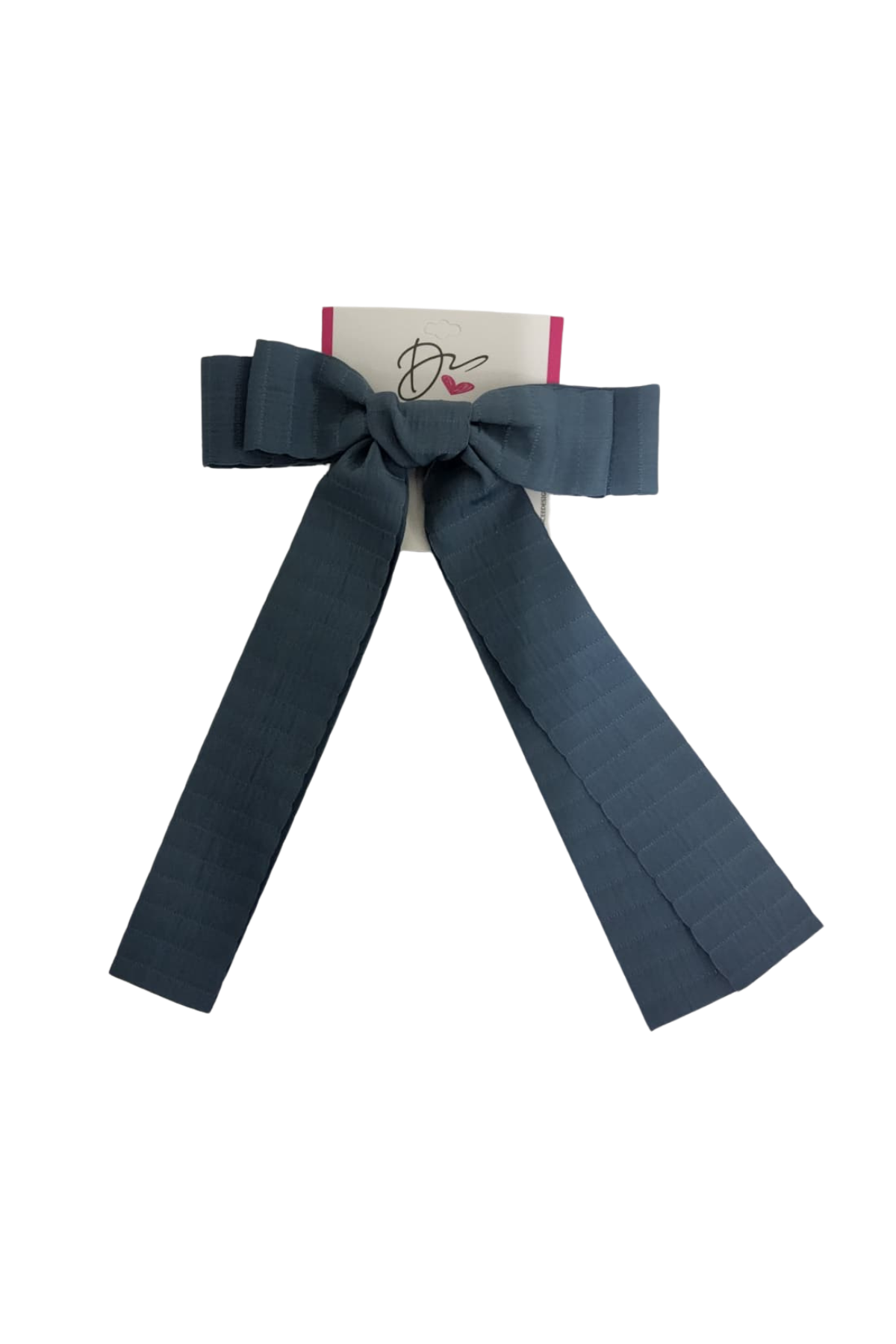 Grosgrain Striped Bow Large Clip