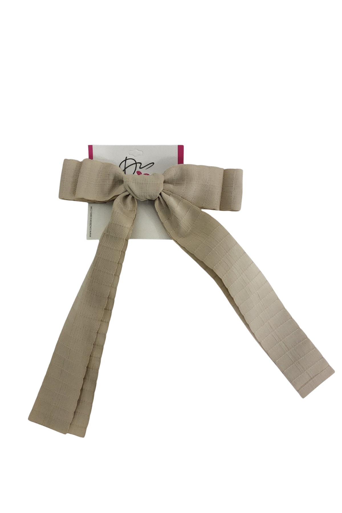 Grosgrain Striped Bow Large Clip
