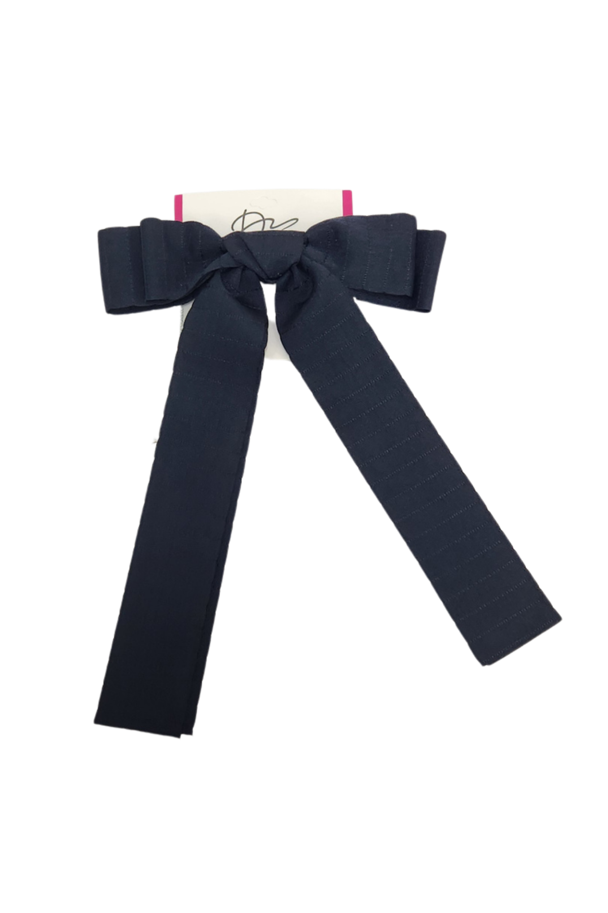 Grosgrain Striped Bow Large Clip