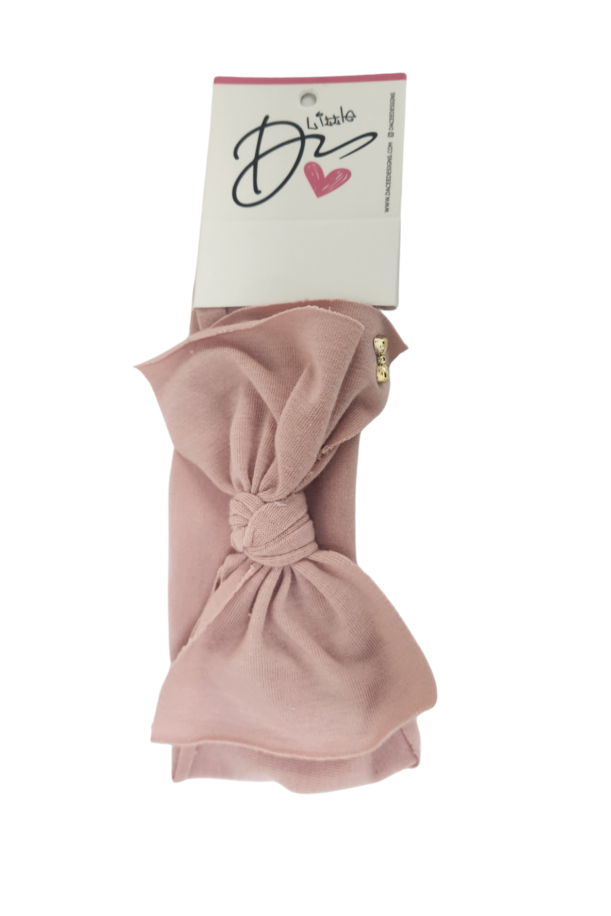 Cotton Gold Bow Baby Headband