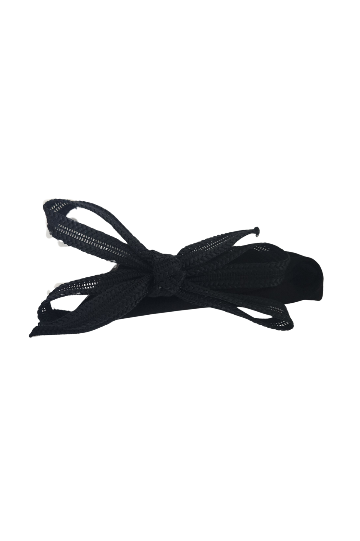 Meshed Ribbed Bow Baby Headband