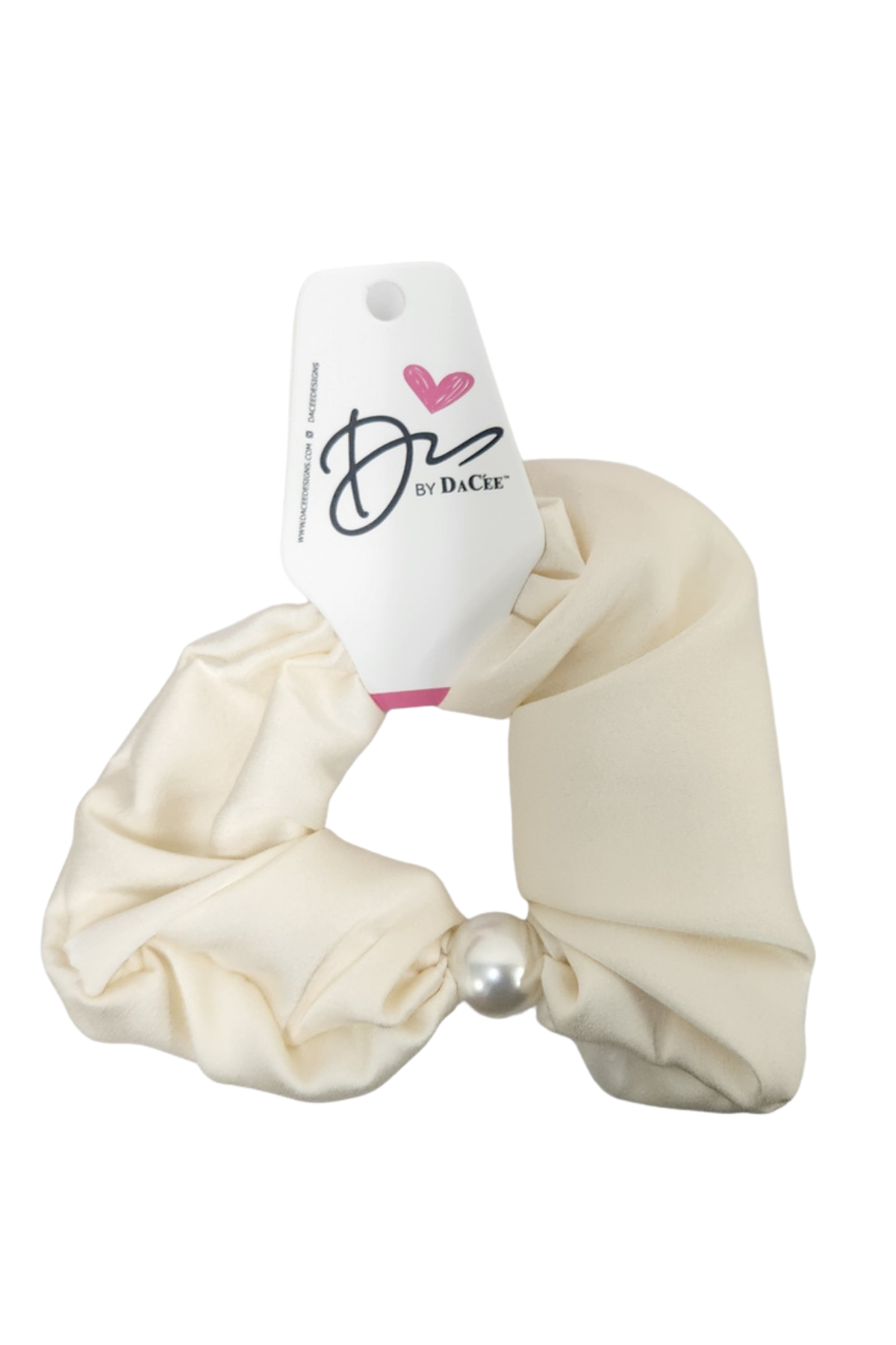 Pearl Silk Scrunchy