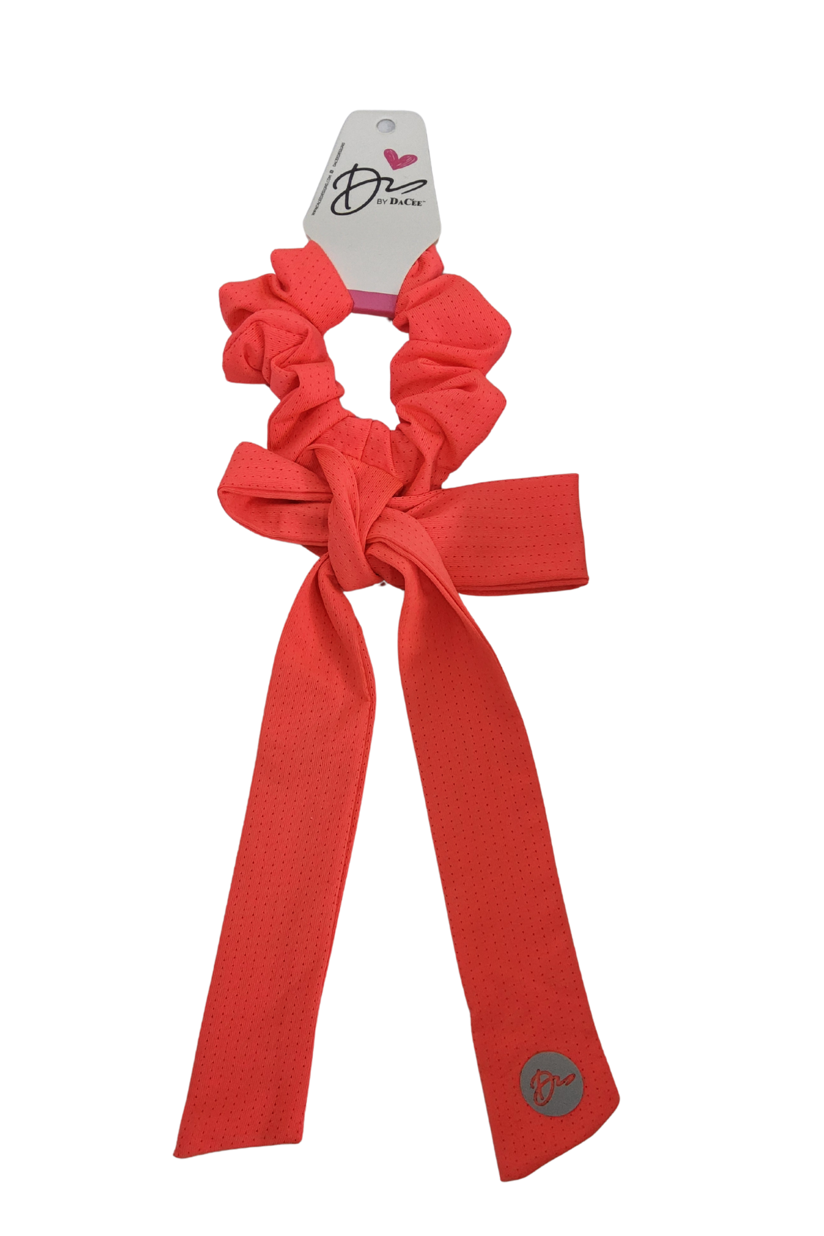 Spacer Mesh Bow Sports Large Bow Scrunchy