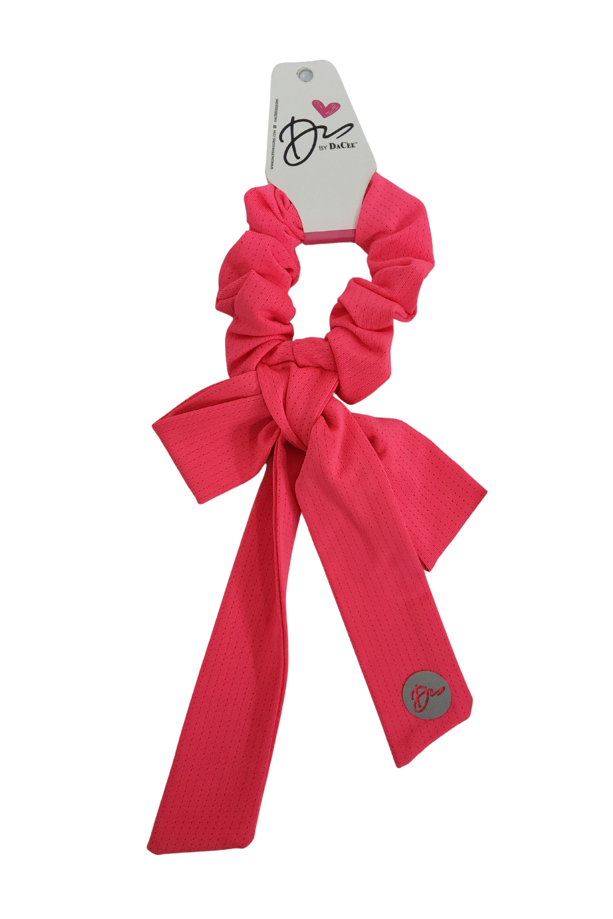 Spacer Mesh Bow Sports Large Bow Scrunchy