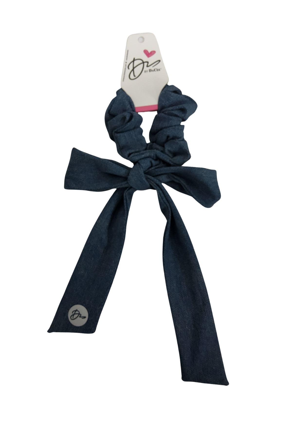 Denim Sports Large Bow Scrunchy