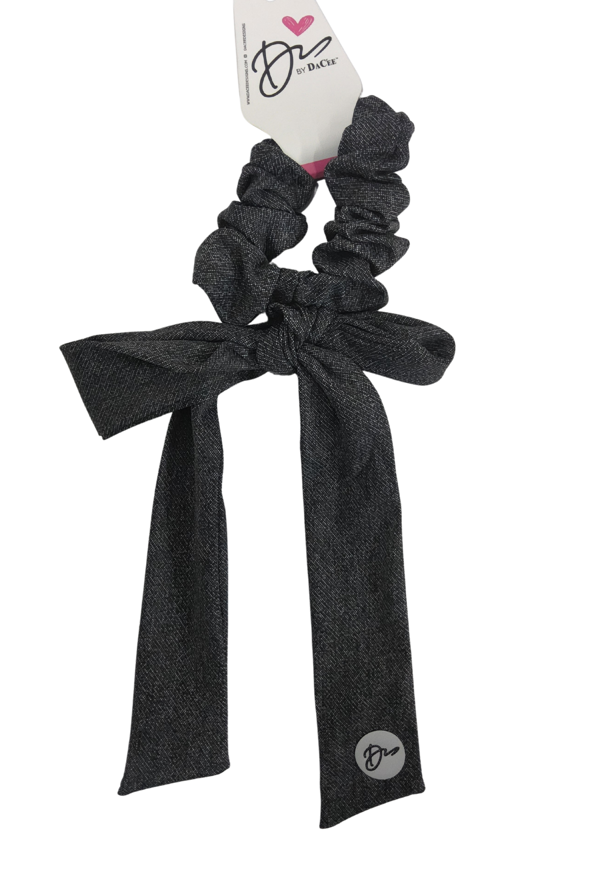 Denim Sports Large Bow Scrunchy